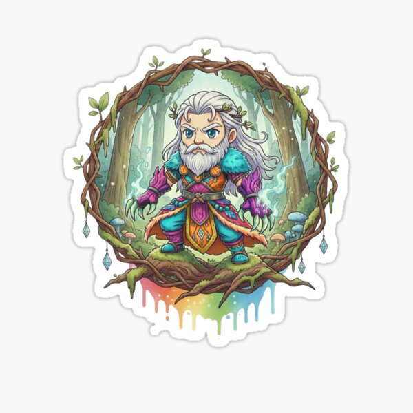 Item preview, Cute Druid Moon - Cute Spirit Moon Art designed and sold by Magic  House.