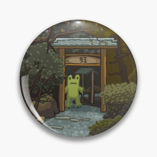 Item preview, Frog visiting the Shinto shrine designed and sold by Robiscuit.