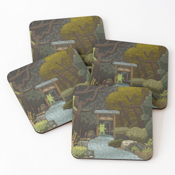 Item preview, Frog visiting the Shinto shrine designed and sold by Robiscuit.