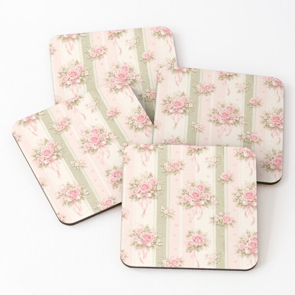 Item preview, Shabby Chic Floral Lace and Stripes designed and sold by scicilysimonee.