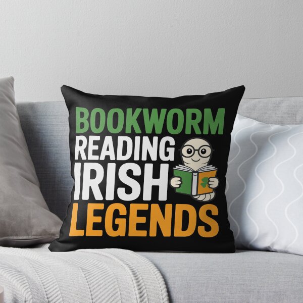 Item preview, Irish Legends Bookworm – Whimsical Folklore Reading Illustration designed and sold by NaturEdeN.