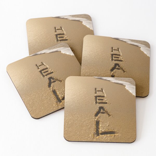Item preview, Heal Word Written In Golden Beach Sand designed and sold by chase-thewave.