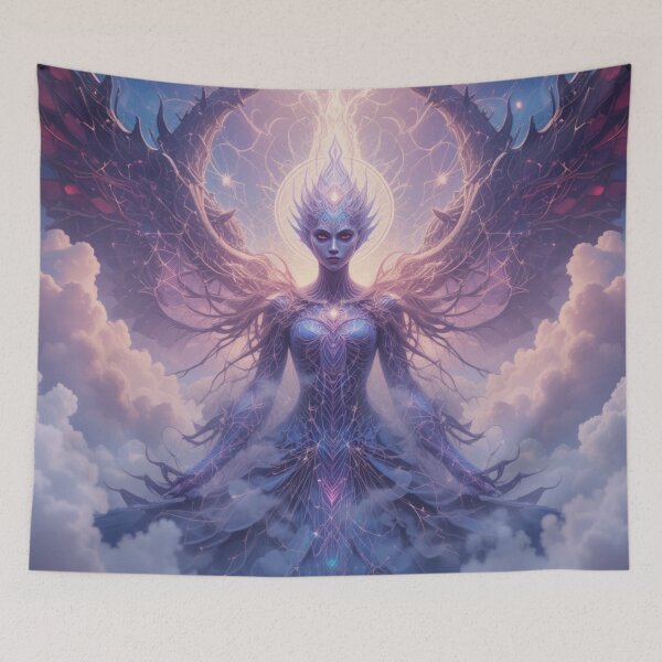 Item preview, Celestial Ember Queen – Cosmic Winged Sorceress designed and sold by infiniterealmsX.