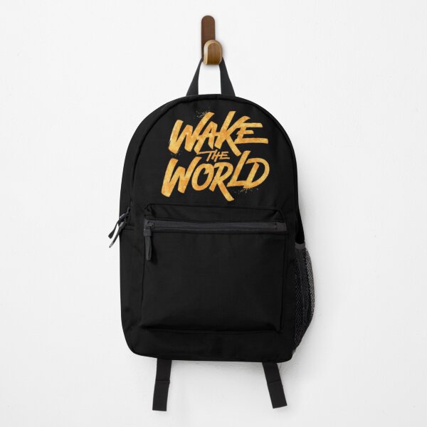Item preview, Wake The World – Motivational typography in gold brush designed and sold by Wawan35200.