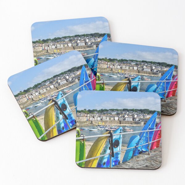 Item preview, Kayaks at Mousehole in Cornwall designed and sold by rosiephotos.