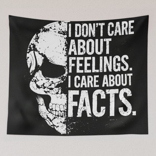 Item preview, Skull Statement Design Facts Over Feelings designed and sold by OK-Supply.