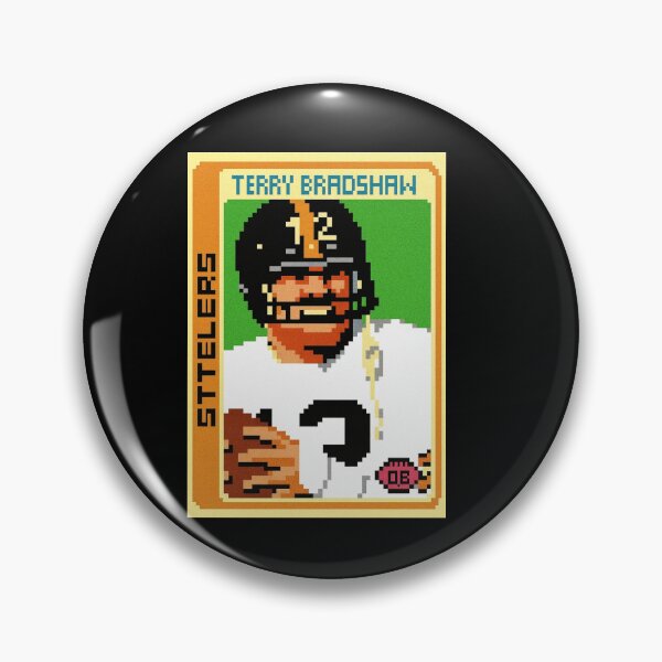 Item preview, Terry Bradshaw Retro Pixel Art Football Card – Steelers #12 Classic designed and sold by TheArtOfCar.