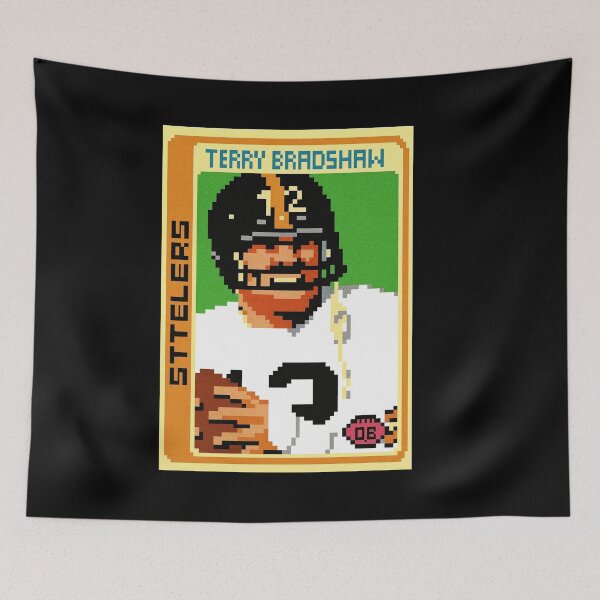 Item preview, Terry Bradshaw Retro Pixel Art Football Card – Steelers #12 Classic designed and sold by TheArtOfCar.