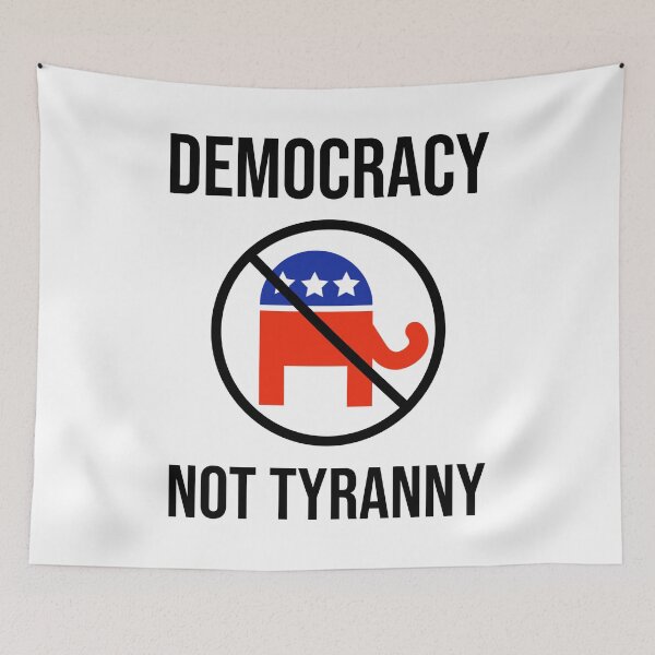 Item preview, Democracy not tyranny  designed and sold by Rachel the Artist .