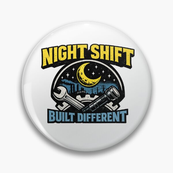 Item preview, Night Shift Worker Shirt – Built Different Blue Collar Pride Tee, Third Shift Industrial Worker Gift, Mechanic Trucker Factory Night Crew designed and sold by HubCreates.
