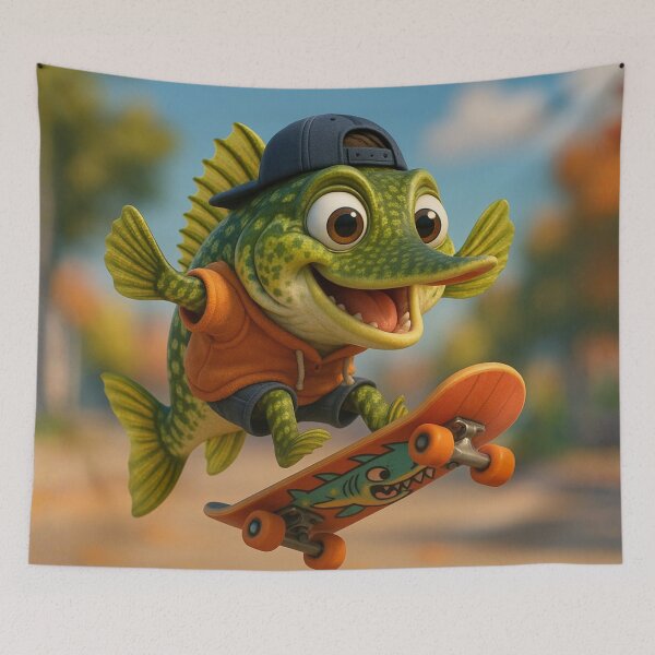 Item preview, Skater Pickerel Chain Fish designed and sold by Sillytoe.