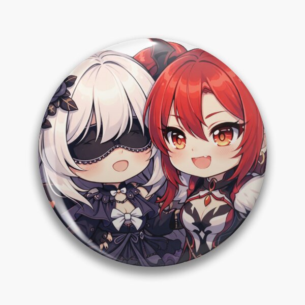 Item preview, Chibi Harbingers Duo – Cute Dark Anime Villain Art (Genshin-Inspired) designed and sold by zilanom.