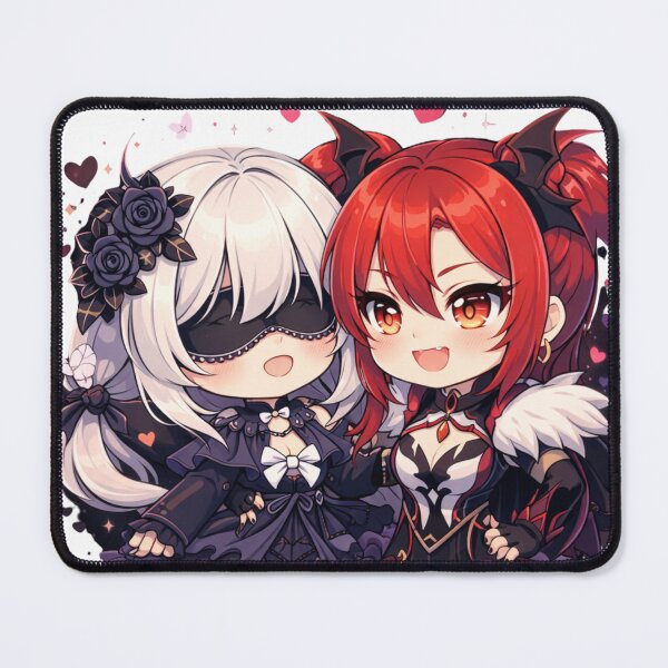 Item preview, Chibi Harbingers Duo – Cute Dark Anime Villain Art (Genshin-Inspired) designed and sold by zilanom.