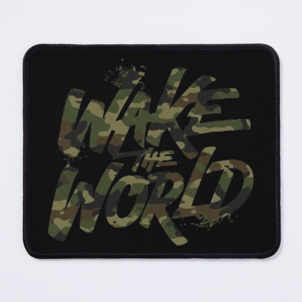 Item preview, Wake The World – Typographie de motivation au pinceau camo designed and sold by Wawan35200.