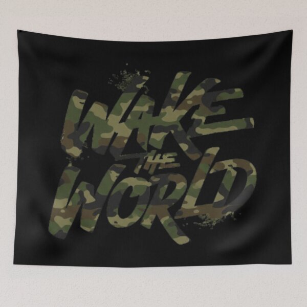 Item preview,  Wake The World – Typographie de motivation au pinceau camo designed and sold by Wawan35200.