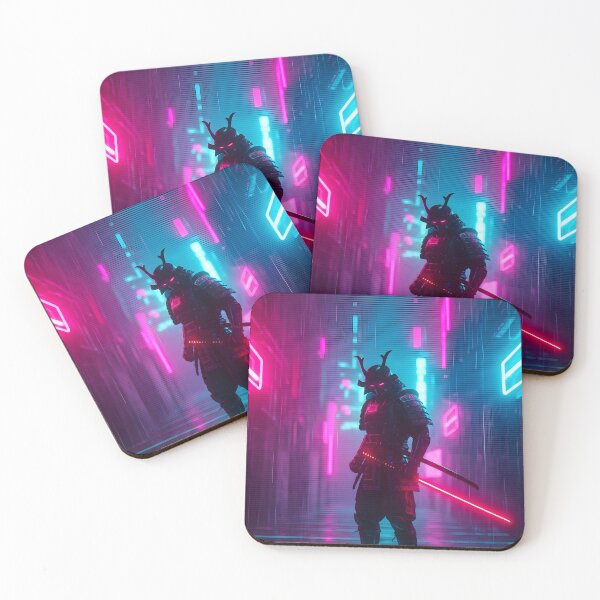 Item preview, Neon Shogun - Futuristic Cyberpunk Samurai designed and sold by powersunlight.