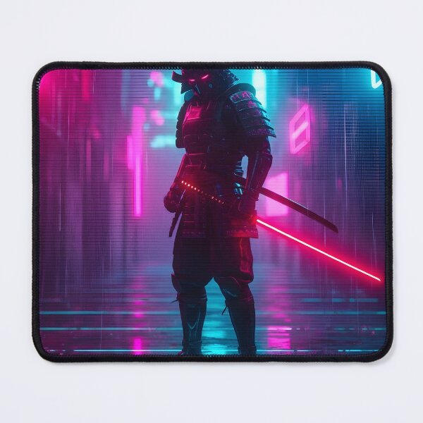 Item preview, Neon Shogun - Futuristic Cyberpunk Samurai designed and sold by powersunlight.