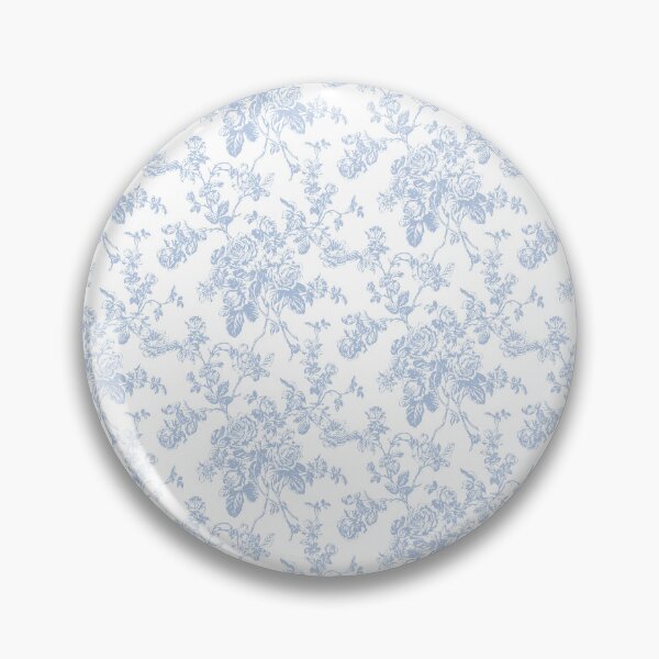 Item preview, Toile, Dusty Blue Vintage Roses Pattern designed and sold by PixDezines.