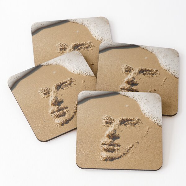 Item preview, Ephemeral Face Etched in Shoreline Sand designed and sold by chase-thewave.