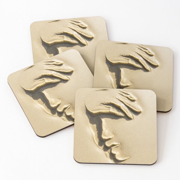 Item preview, Sculpted Hand On Face Sand Relief designed and sold by chase-thewave.