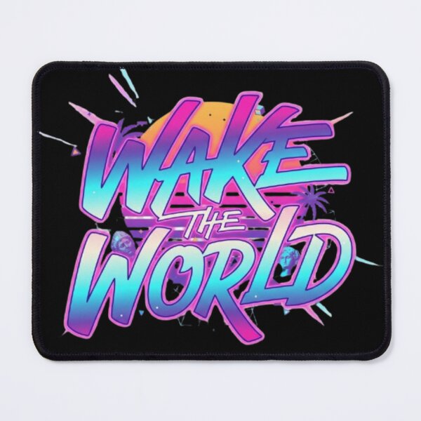 Item preview,  Wake The World – Typographie de motivation au pinceau vapowave designed and sold by Wawan35200.