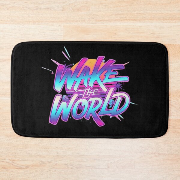 Item preview,  Wake The World – Typographie de motivation au pinceau vapowave designed and sold by Wawan35200.