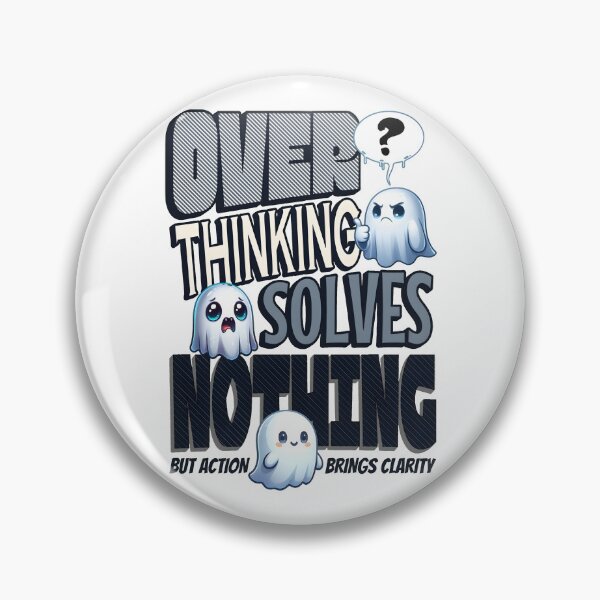 Item preview, over thinking solves nothing sticker designed and sold by AI Art Cafe.