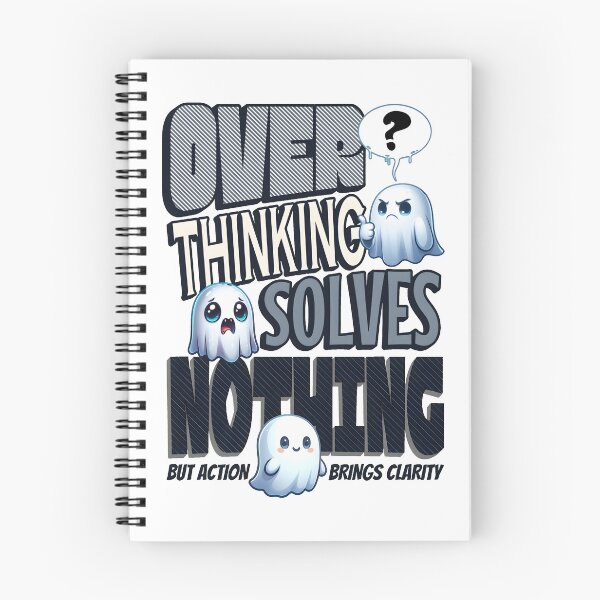 Item preview, over thinking solves nothing sticker designed and sold by AI Art Cafe.