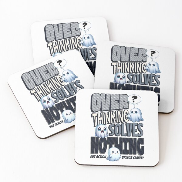 Item preview, over thinking solves nothing sticker designed and sold by AI Art Cafe.