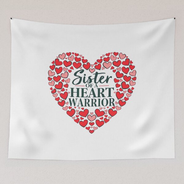 Item preview, Sister of a Heart Warrior – CHD Awareness T-Shirt  Congenital Heart Defect Support Shirt designed and sold by Martysstore.