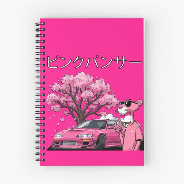 Item preview, Pink Panther JDM Drift Car Sakura Bubble Tea Japanese Aesthetic Art designed and sold by ELmestka.