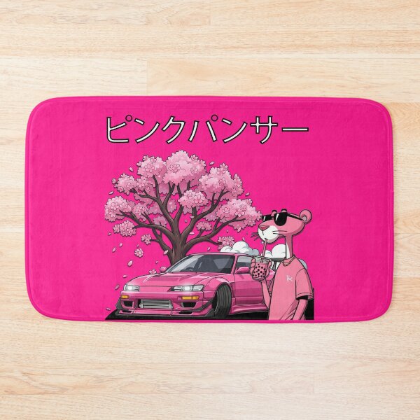 Item preview, Pink Panther JDM Drift Car Sakura Bubble Tea Japanese Aesthetic Art designed and sold by ELmestka.