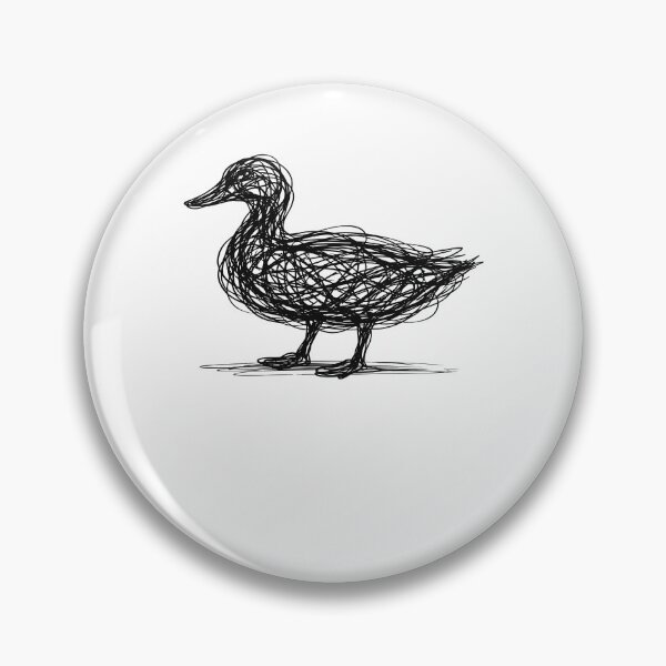 Item preview, Scribble Duck Abstract Sketch Minimal Line Art designed and sold by MuniraWearify.