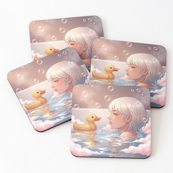 Item preview, Cute manga anime girl bathing designed and sold by stereonut.