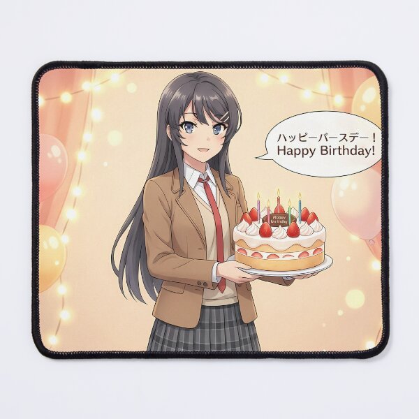 Item preview, Bunny Girl Senpai Birthday designed and sold by DeviantMerch.