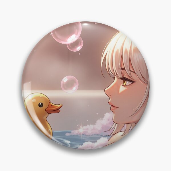 Item preview, Cute manga anime girl bathing designed and sold by stereonut.