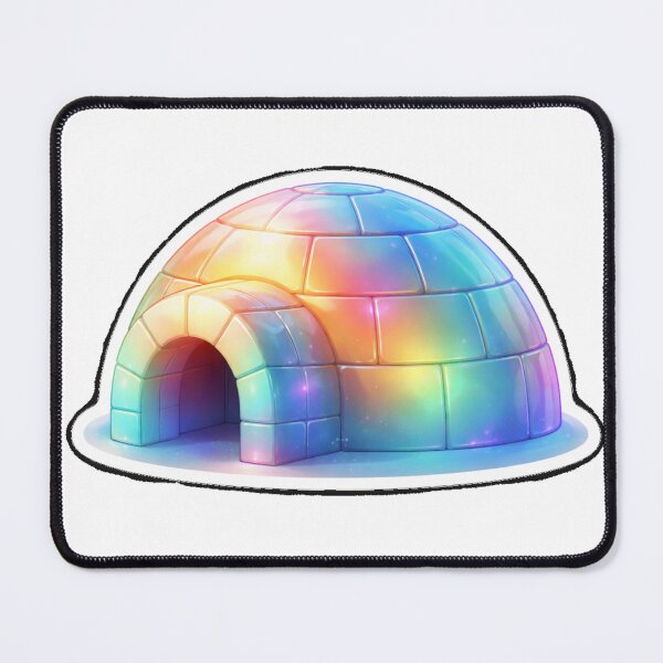 Item preview, Holographic Igloo Sticker — Iridescent Arctic Dome Die-Cut Decal designed and sold by Saturnspx.