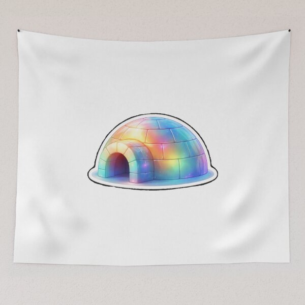 Item preview, Holographic Igloo Sticker — Iridescent Arctic Dome Die-Cut Decal designed and sold by Saturnspx.