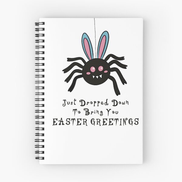 Item preview, Funny Goth Easter Bunny Spider – Just Dropped Down Easter Greetings designed and sold by SimoesArtistry.