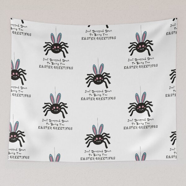 Item preview, Funny Goth Easter Bunny Spider – Just Dropped Down Easter Greetings designed and sold by SimoesArtistry.