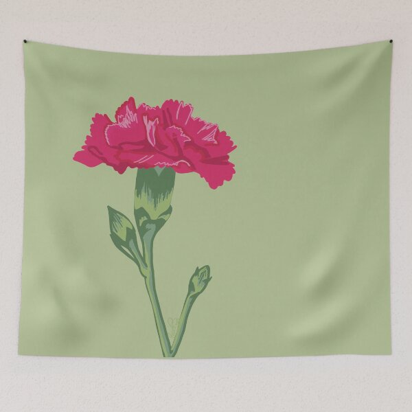 Item preview, Carnation – Minimalist botanical illustration designed and sold by À fleur de forme.