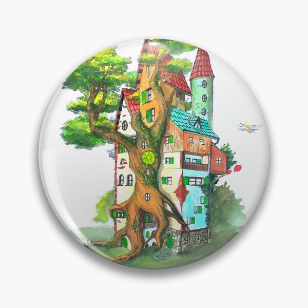 Item preview, colorful treehouse designed and sold by Beronise.