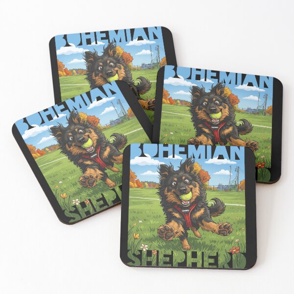 Item preview, Bohemian Shepherd With a Ball on Grass designed and sold by Geek Gobbledygook.