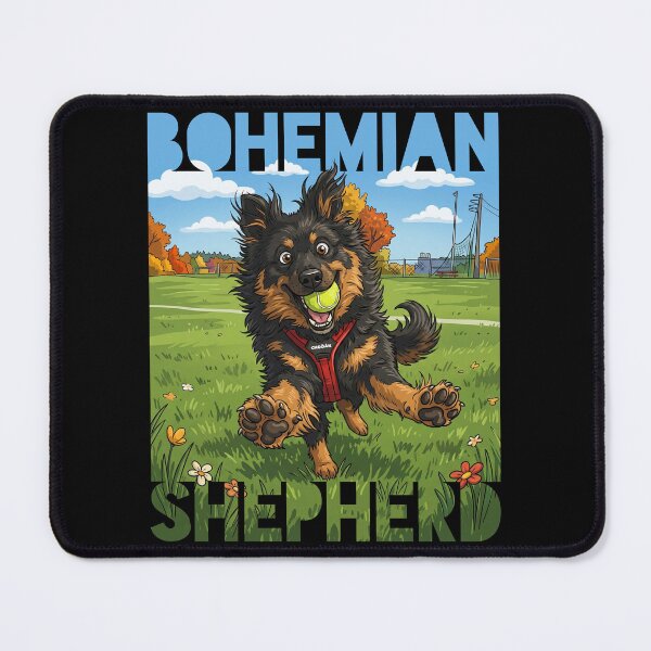 Item preview, Bohemian Shepherd With a Ball on Grass designed and sold by Geek Gobbledygook.