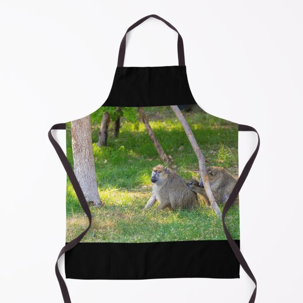 Item preview, Wild Baboons Grooming in the Sun - Authentic African Primate Nature Photography designed and sold by AbulailArt.