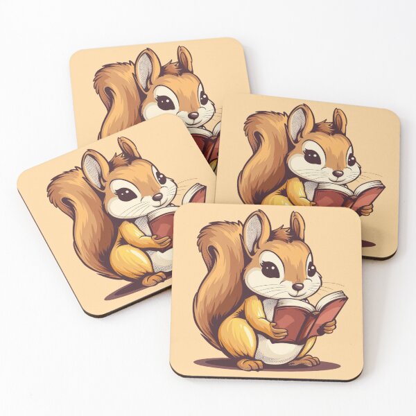 Item preview, Cute Bookish Squirrel designed and sold by bubblyrainbow.