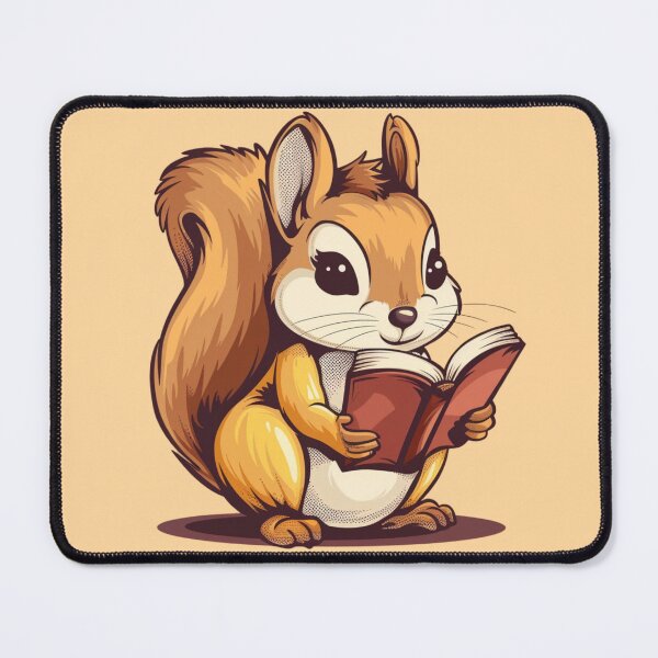Item preview, Cute Bookish Squirrel designed and sold by bubblyrainbow.