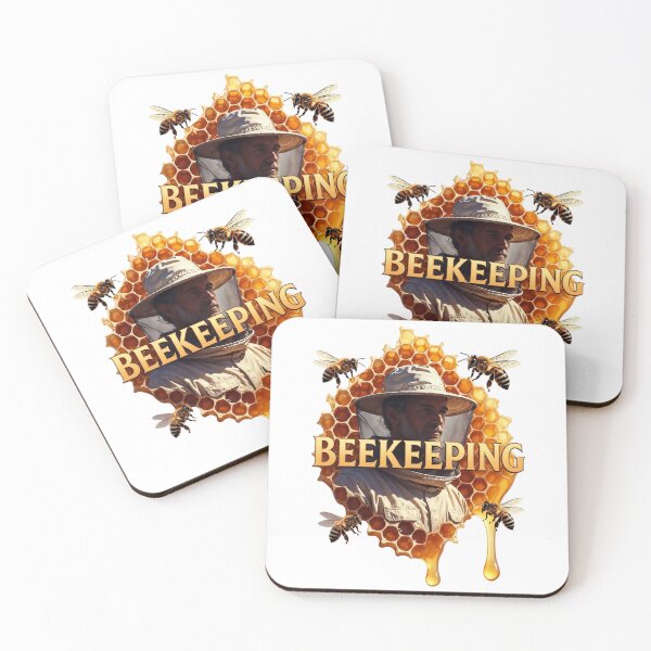 Item preview, Experienced Beekeeper With Golden Honeycomb Backdrop designed and sold by newvisionart191.