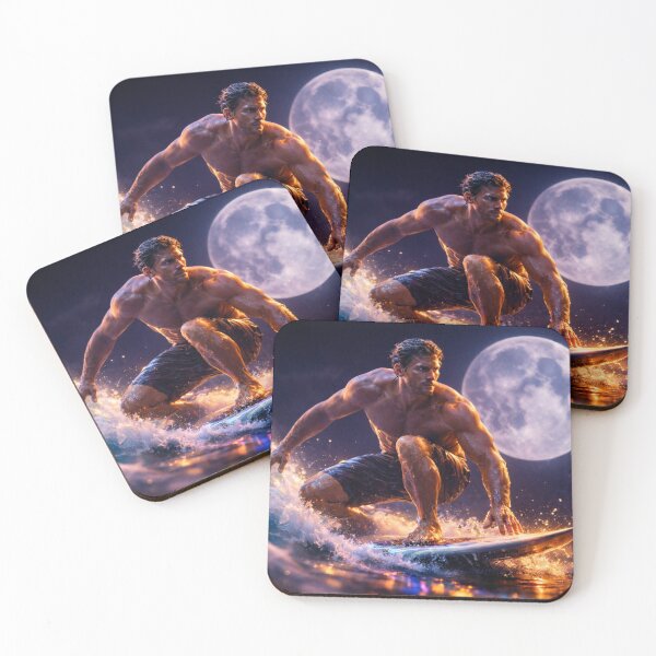 Item preview, Moonlit Big Wave Surfer Cinematic designed and sold by MuscleCarTs.