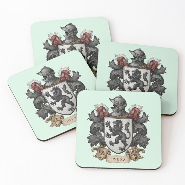 Item preview, Owens Coat of Arms Medieval Knight Emblem designed and sold by Rocky Mountain Artistry.